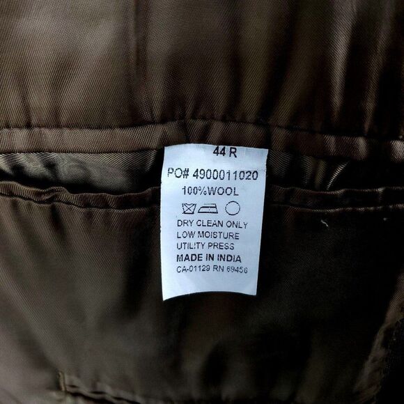 Joe Joseph Abboud Wool 2 Button Blazer 42R Beige Nailshead Jacket - Picture 8 of 10